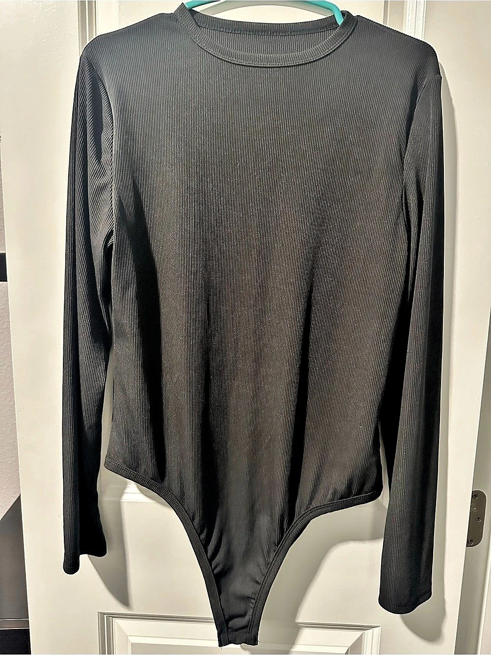SHEIN Black Long Sleeve Bodysuit Size XL